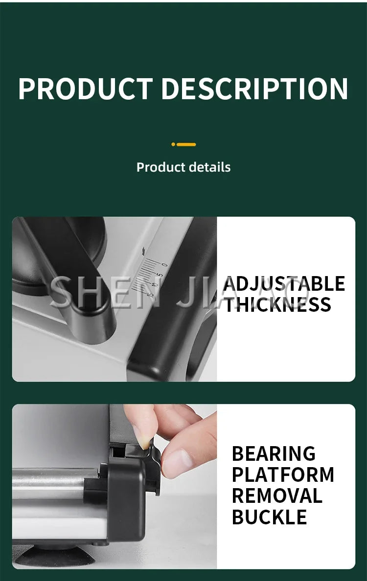 801 Electric meat Slicer 200W Household Fruit and Mutton Slicer machine Toast Bread Slice 1-15mm Thickness Adjustable