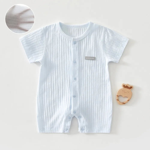 AYNIGIELL 2025 New Summer Baby Clothing Newborn Boys Girls Short-sleeved Cartoon Print Clothing Baby Jumpsuit 0-18Month