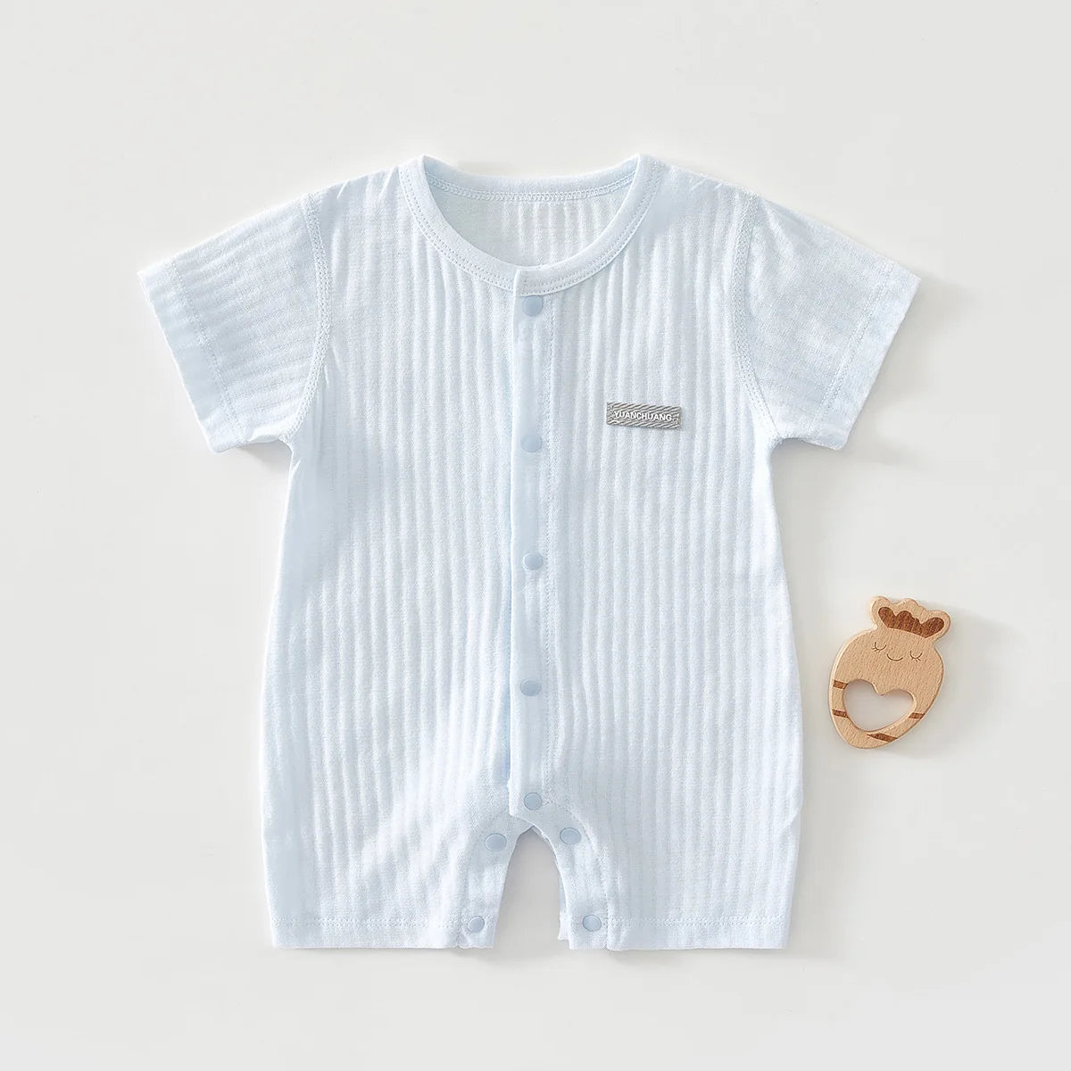 AYNIGIELL 2025 New Summer Baby Clothing Newborn Boys Girls Short-sleeved Cartoon Print Clothing Baby Jumpsuit 0-18Month