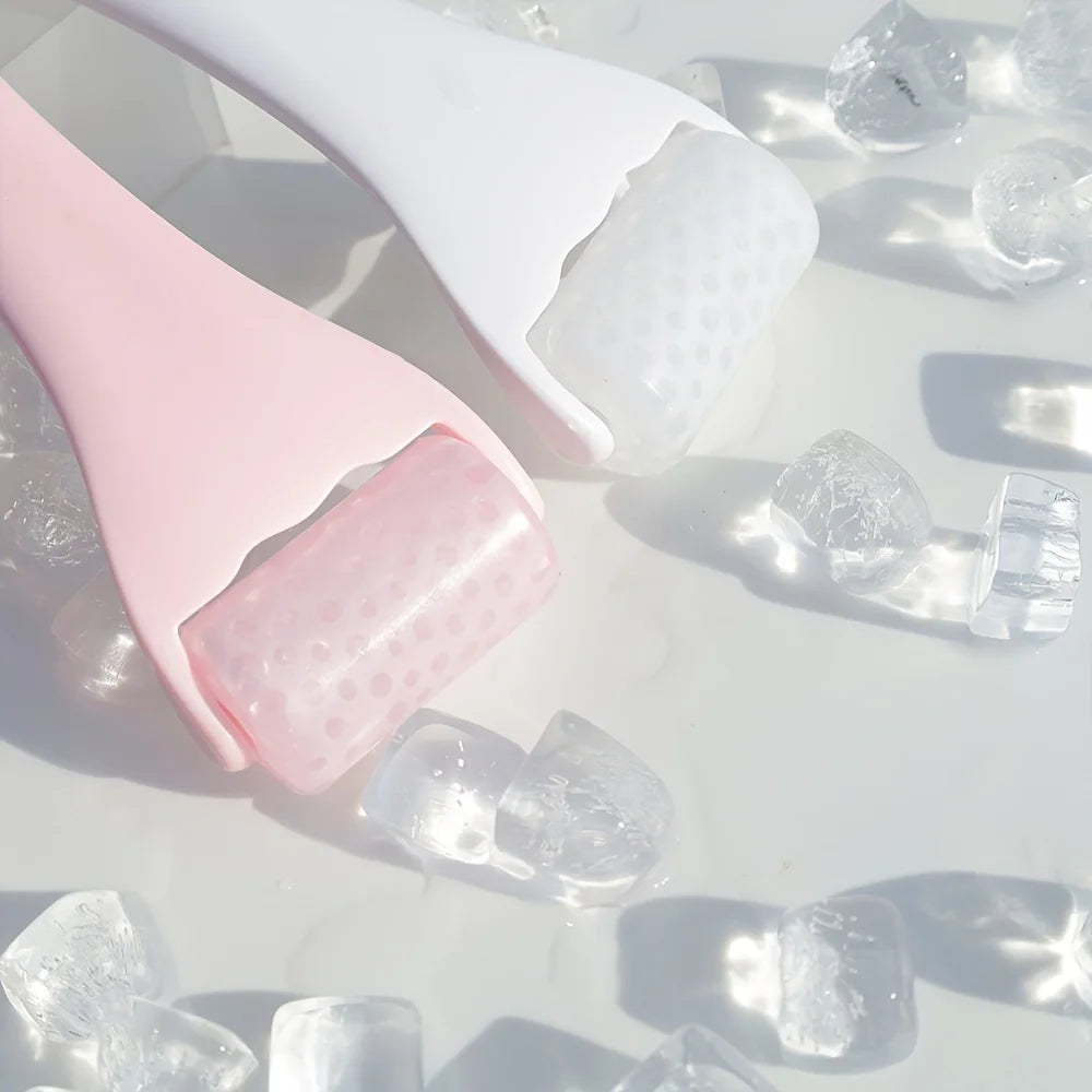 Facial Care Gel Ice Roller Suitable for Face and Body, Cold Compress Warming to Lift Beige Decrease Dark Circles Reusable Clean