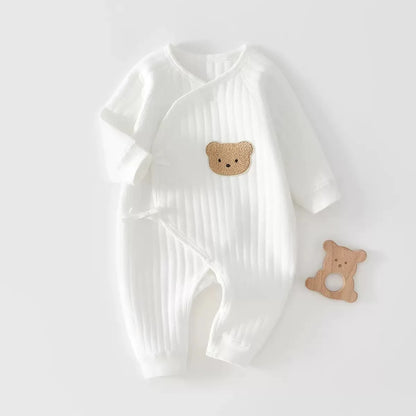 Autumn Baby Clothes Bodysuit&One Pieces Boys Girls Newborn Rompers Solid Color 100 Cotton 0-24M Long Sleeve Loungewear Outfit