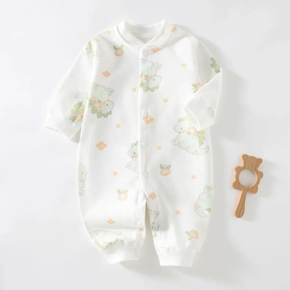 Autumn Baby Clothes Bodysuit&One Pieces Boys Girls Newborn Rompers Solid Color 100 Cotton 0-24M Long Sleeve Loungewear Outfit