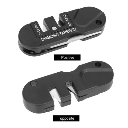 4-in-1 portable knife sharpener, multi-functional outdoor portable tungsten steel knife sharpener, knife sharpener stick