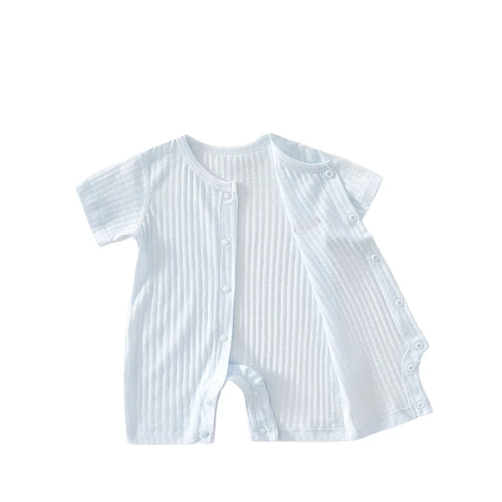 AYNIGIELL 2025 New Summer Baby Clothing Newborn Boys Girls Short-sleeved Cartoon Print Clothing Baby Jumpsuit 0-18Month