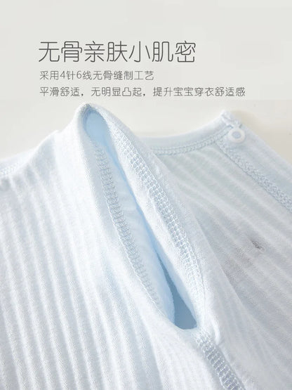 AYNIGIELL 2025 New Summer Baby Clothing Newborn Boys Girls Short-sleeved Cartoon Print Clothing Baby Jumpsuit 0-18Month