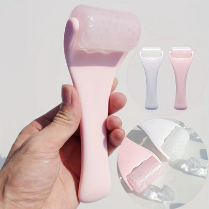 Facial Care Gel Ice Roller Suitable for Face and Body, Cold Compress Warming to Lift Beige Decrease Dark Circles Reusable Clean