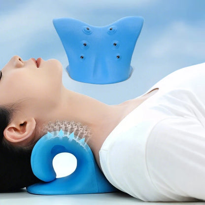 Neck and Shoulder Relaxer Cervical Traction Device for Muscle Tension Relief, chiropractic Pillow Repair