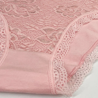 5 PCS/Set New Arrival Sexy Low-rise Underwear Soft Underpants Solid Color Lace Transparent Women Cotton Briefs Ladies Panties