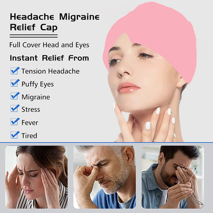 “Migraine Relief Gel Ice Cap – Single Layer Pain Relief Headgear”