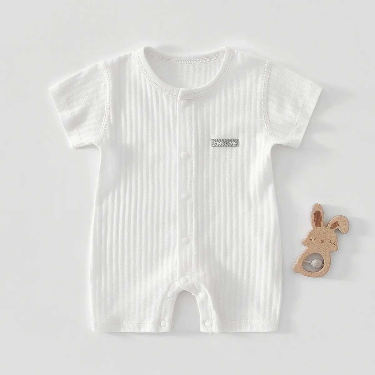 AYNIGIELL 2025 New Summer Baby Clothing Newborn Boys Girls Short-sleeved Cartoon Print Clothing Baby Jumpsuit 0-18Month