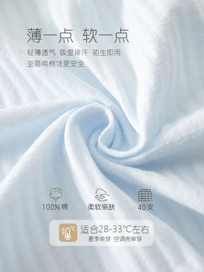 AYNIGIELL 2025 New Summer Baby Clothing Newborn Boys Girls Short-sleeved Cartoon Print Clothing Baby Jumpsuit 0-18Month