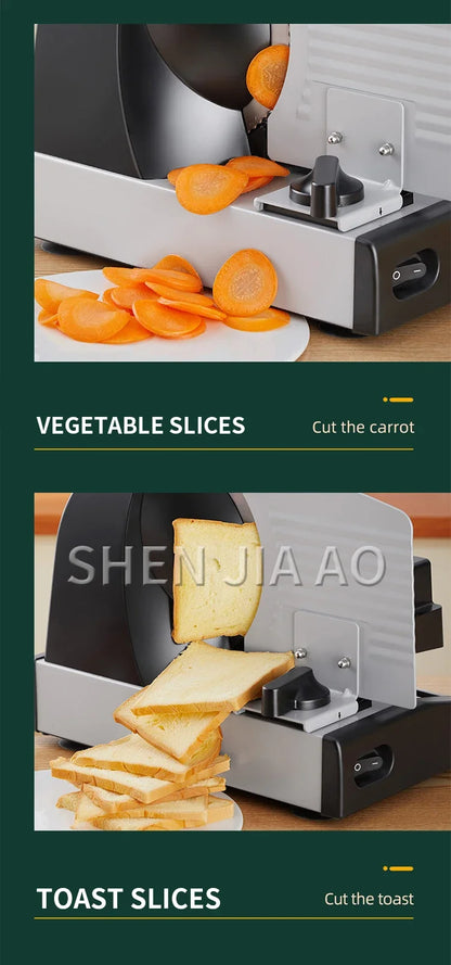 801 Electric meat Slicer 200W Household Fruit and Mutton Slicer machine Toast Bread Slice 1-15mm Thickness Adjustable